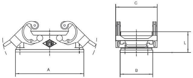 PANEL MOUNT BASE, DOUBLE LEVER