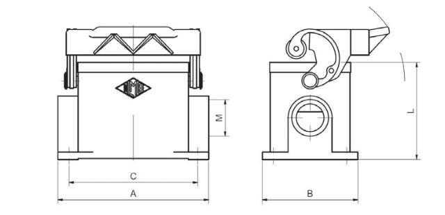 SURFACE MOUNT BASE, SINGLE LEVER AND COVER