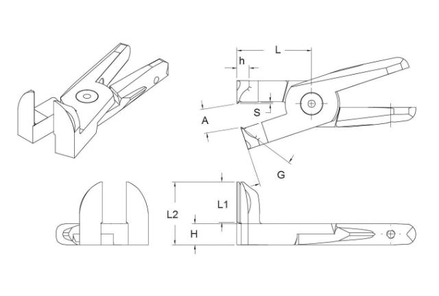 Long Blade 90 Degree Angle