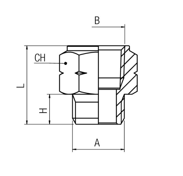 Адаптор - нипел NPT - BSPP