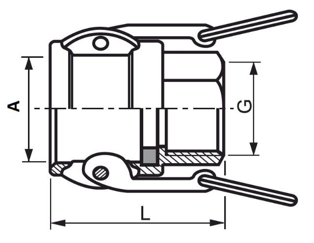 Female Threaded Lever Coupling  TYPE D