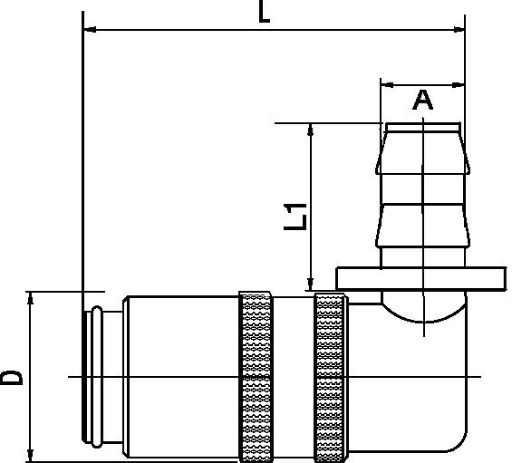 Бърза връзка Push Lock, 90°