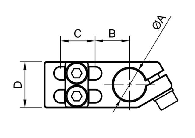 ACS - Къса, ъглова скоба
