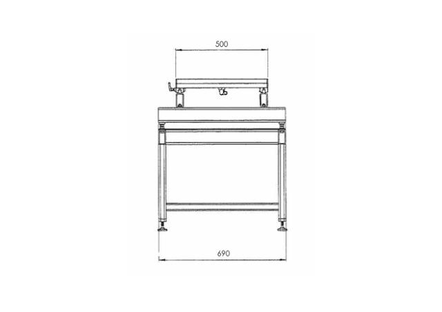 Mould table with smooth plates for magnetic brackets - 1,5 to 3T
